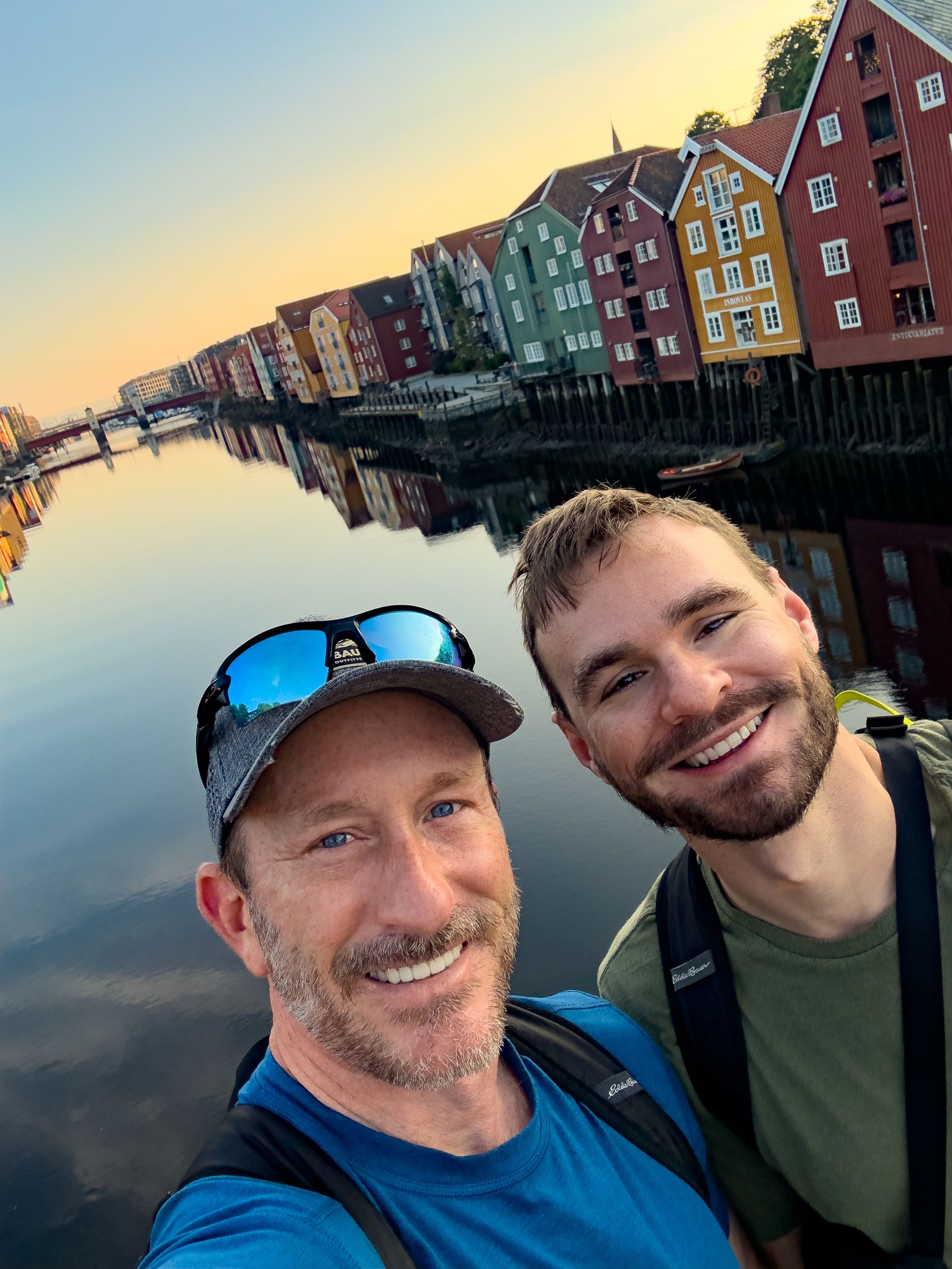 Me and Seth in Bakklandet, Kanalen, Trondheim